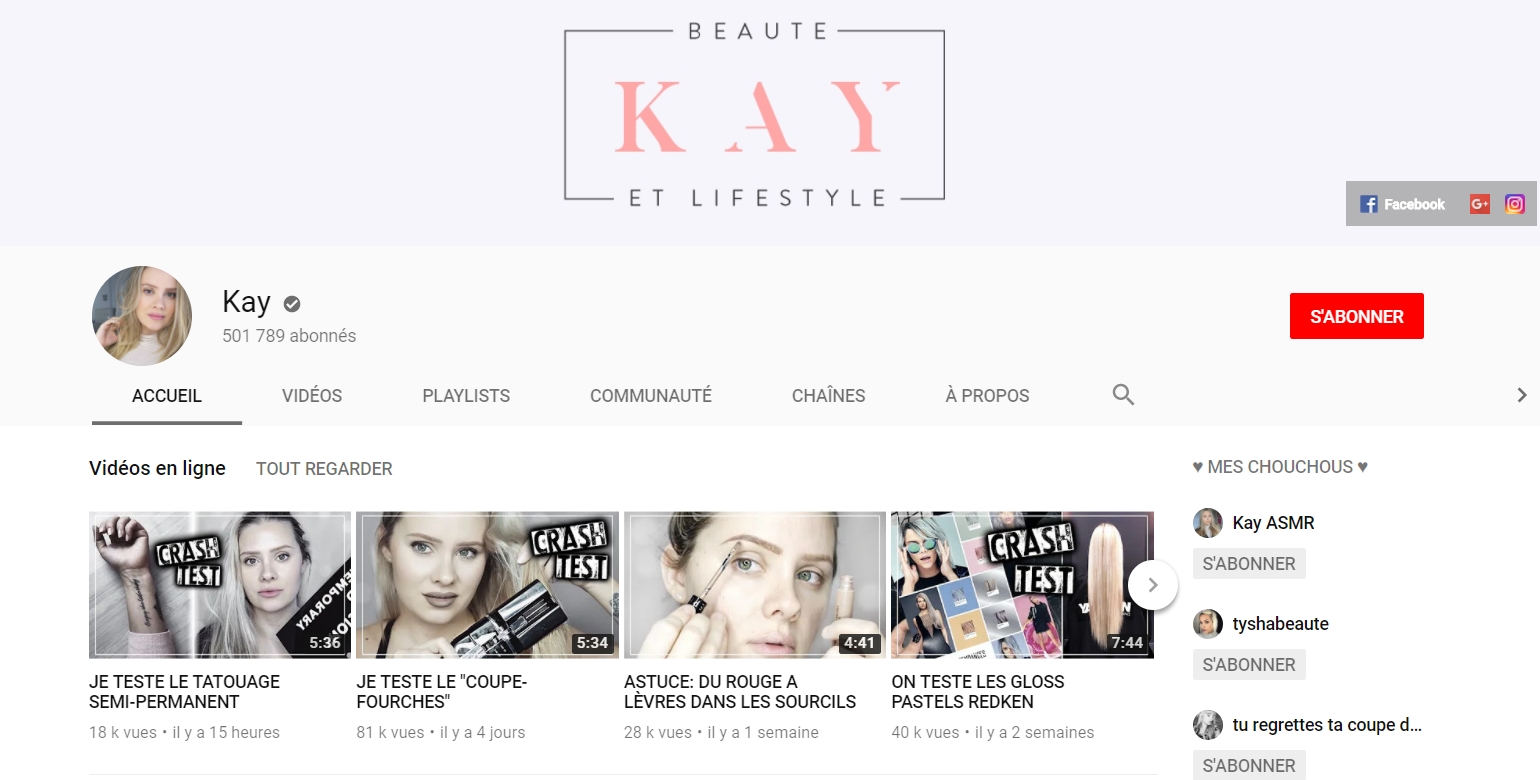 Chaine Youtube Kelly Kay